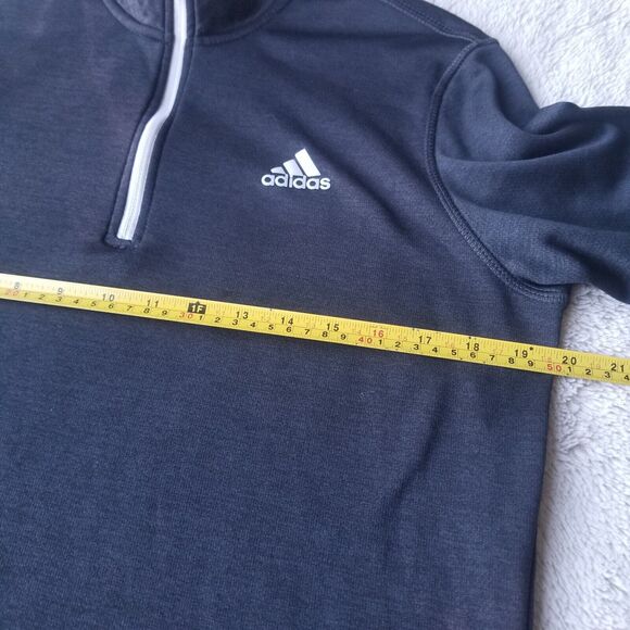 Adidas Golf Quarter Zip Sweatshirt Men's S Dark Grey Sports Performance - Picture 8 of 9